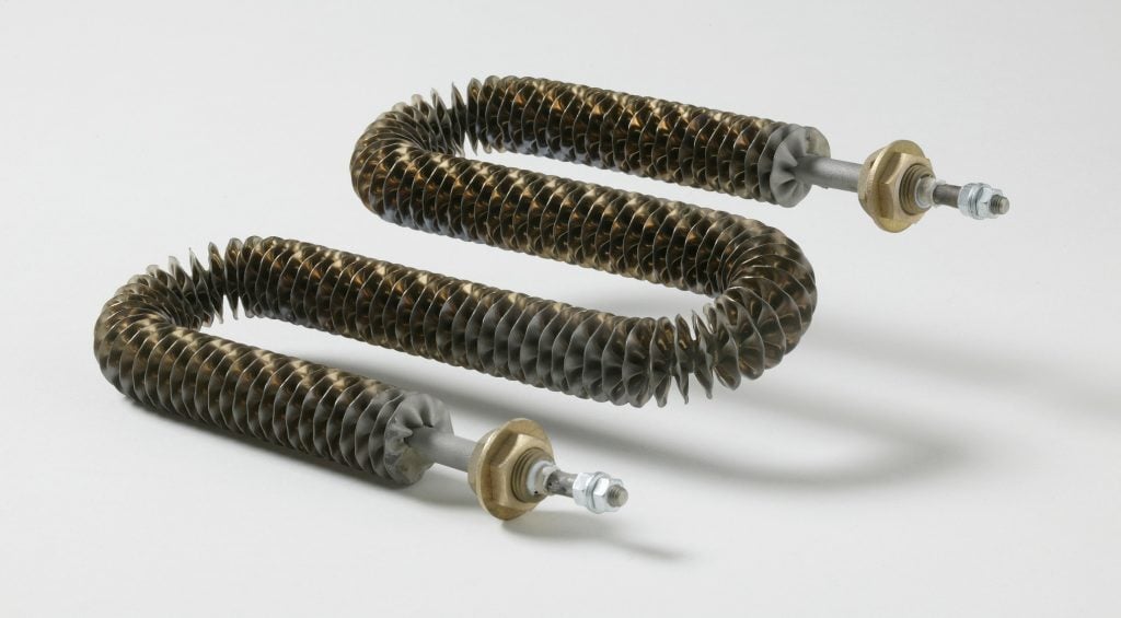 Finned air heater
